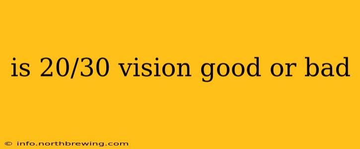 is 20/30 vision good or bad
