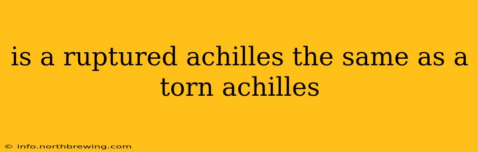 is a ruptured achilles the same as a torn achilles