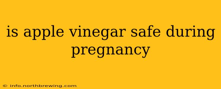 is apple vinegar safe during pregnancy