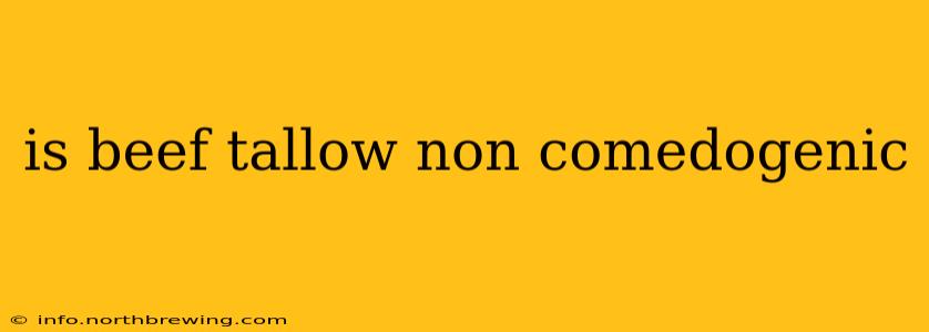 is beef tallow non comedogenic