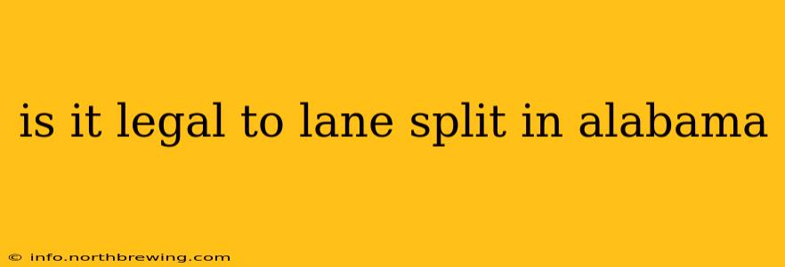 is it legal to lane split in alabama