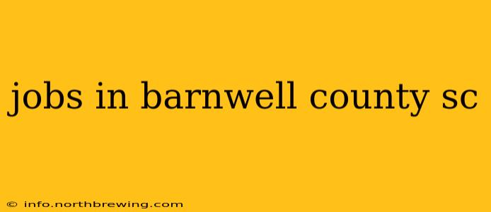 jobs in barnwell county sc