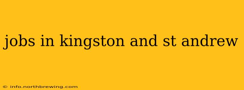 jobs in kingston and st andrew