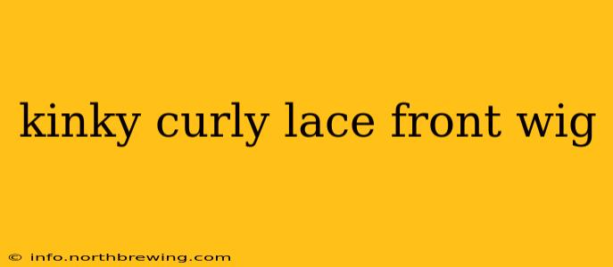 kinky curly lace front wig