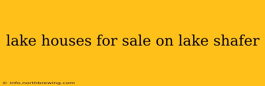 lake houses for sale on lake shafer