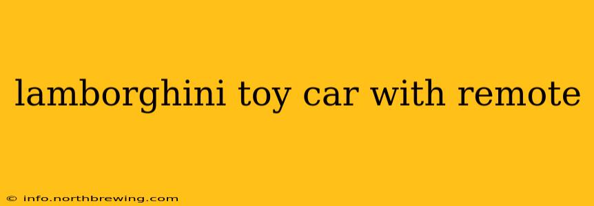 lamborghini toy car with remote
