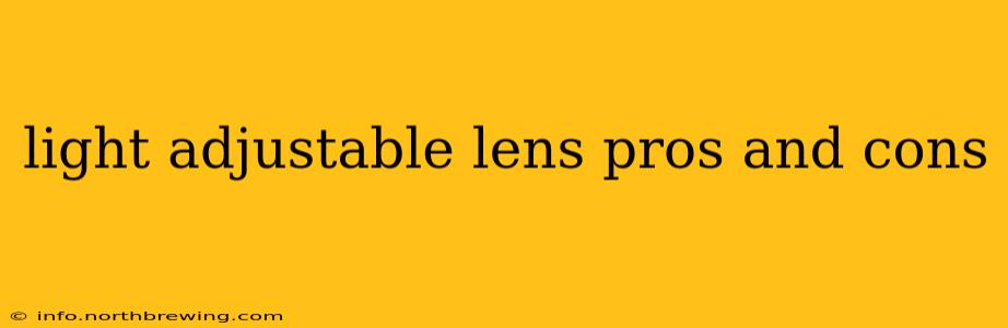 light adjustable lens pros and cons