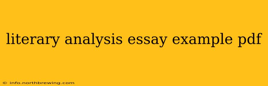 literary analysis essay example pdf