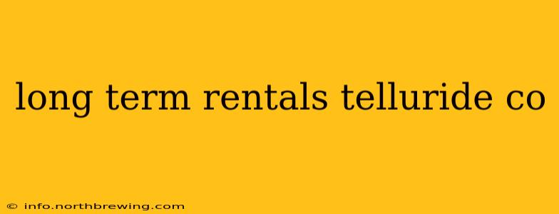 long term rentals telluride co