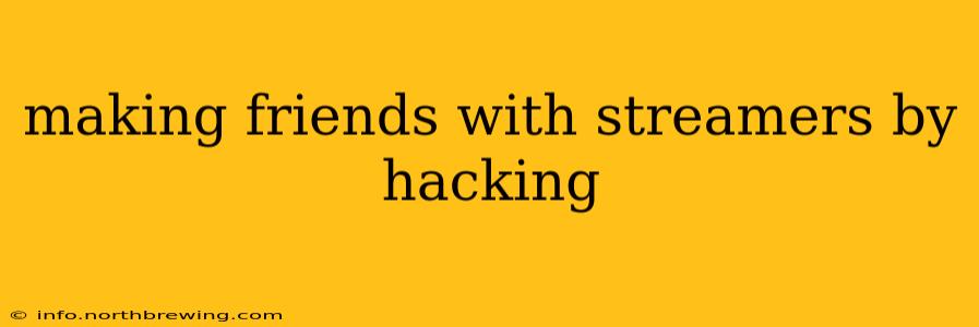 making friends with streamers by hacking
