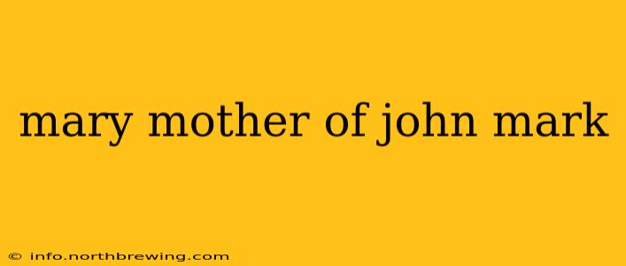 mary mother of john mark