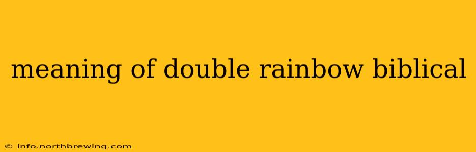 meaning of double rainbow biblical