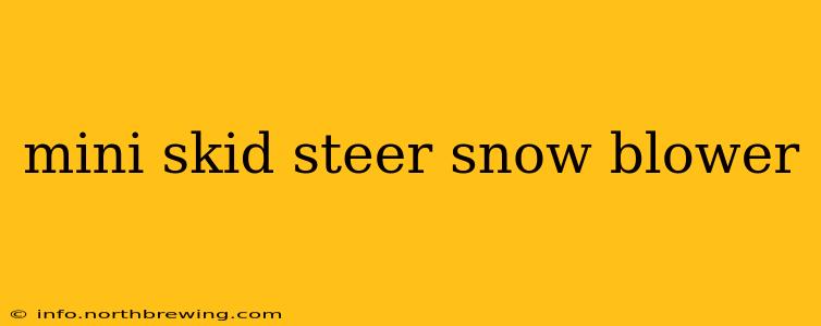 mini skid steer snow blower