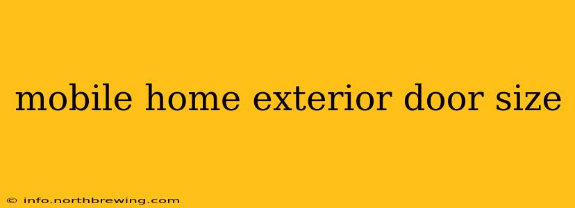 mobile home exterior door size