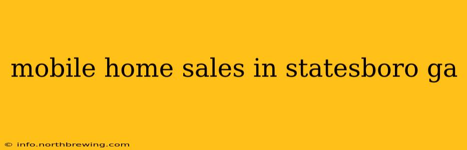 mobile home sales in statesboro ga