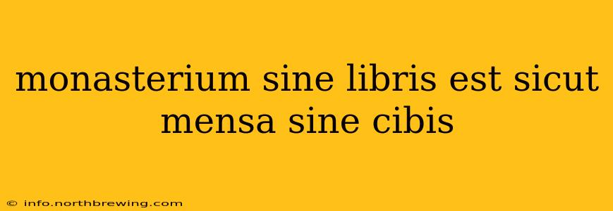 monasterium sine libris est sicut mensa sine cibis