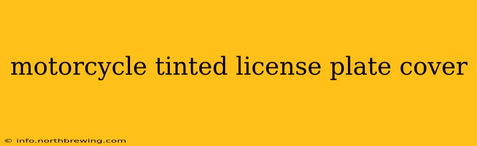 motorcycle tinted license plate cover