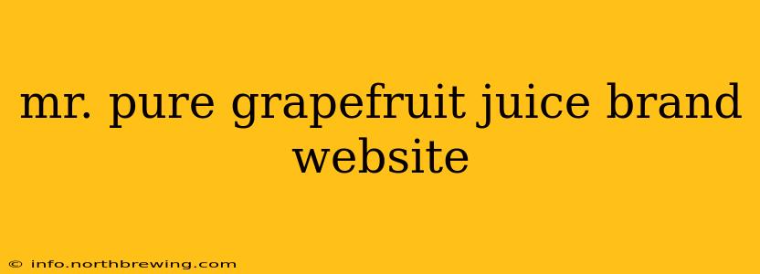 mr. pure grapefruit juice brand website