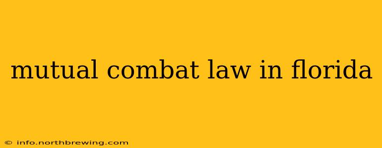 mutual combat law in florida