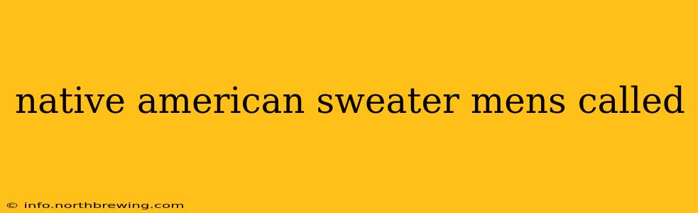 native american sweater mens called