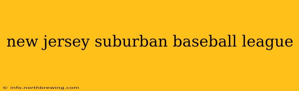 new jersey suburban baseball league