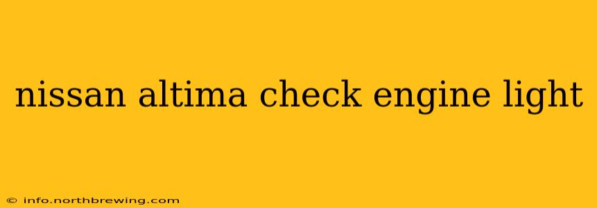nissan altima check engine light