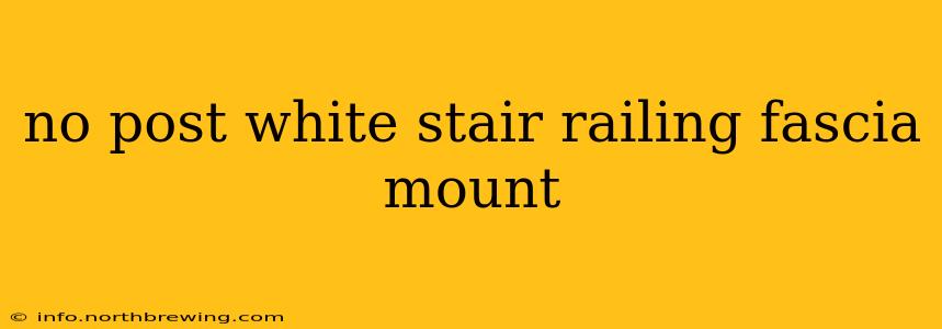 no post white stair railing fascia mount