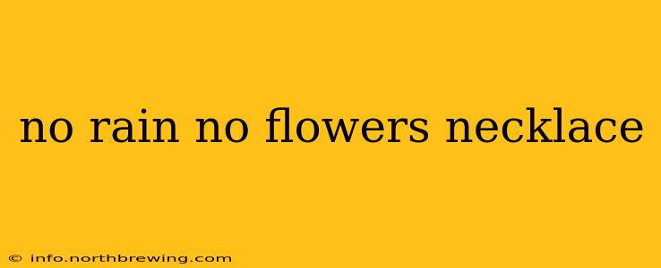 no rain no flowers necklace