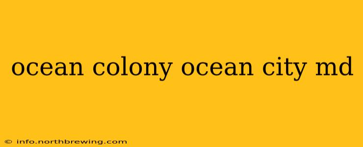 ocean colony ocean city md