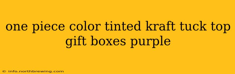 one piece color tinted kraft tuck top gift boxes purple