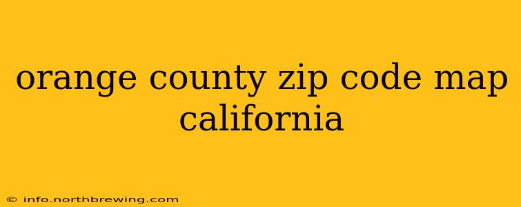 orange county zip code map california