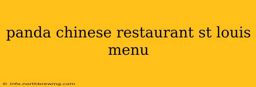 panda chinese restaurant st louis menu
