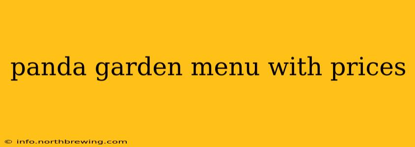 panda garden menu with prices