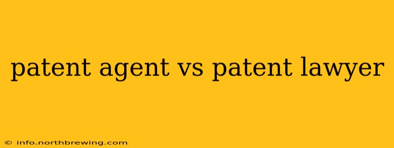 patent agent vs patent lawyer
