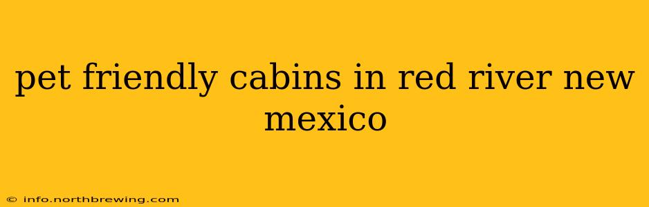 pet friendly cabins in red river new mexico