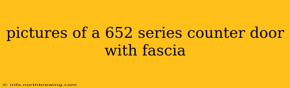pictures of a 652 series counter door with fascia