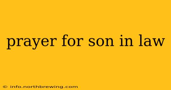 prayer for son in law