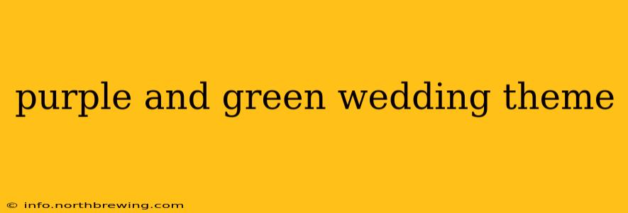 purple and green wedding theme