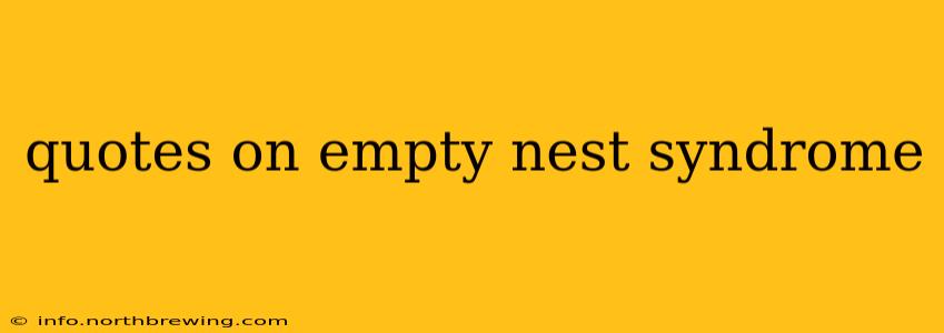 quotes on empty nest syndrome