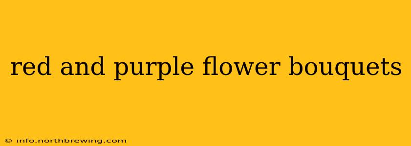 red and purple flower bouquets