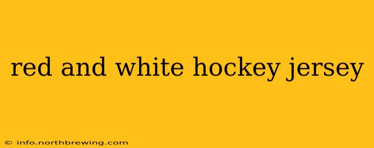red and white hockey jersey