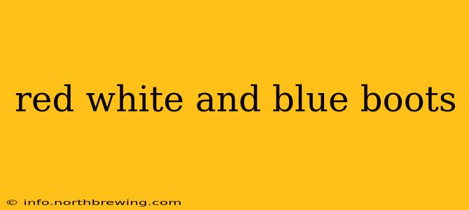 red white and blue boots