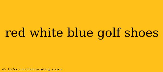 red white blue golf shoes