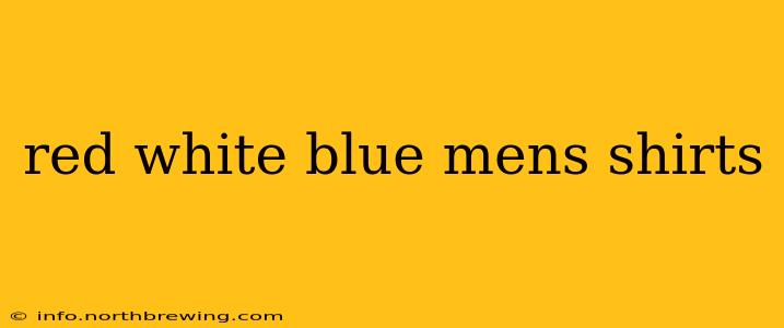 red white blue mens shirts