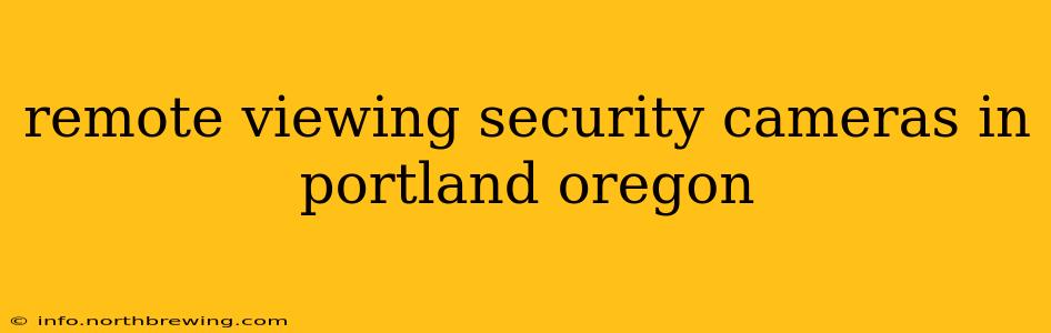 remote viewing security cameras in portland oregon