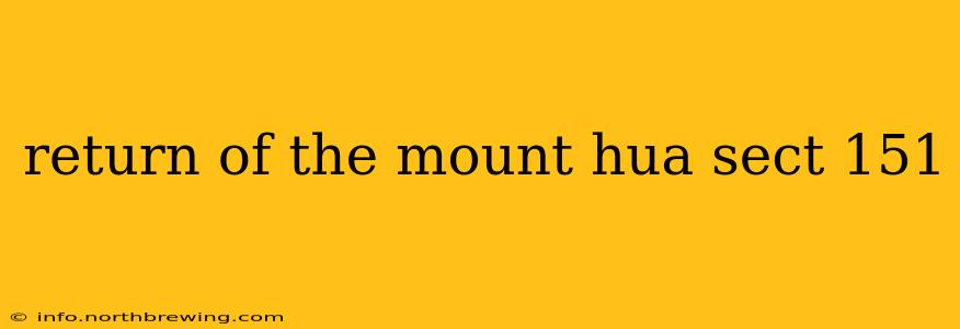 return of the mount hua sect 151