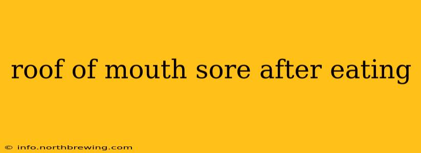 roof of mouth sore after eating