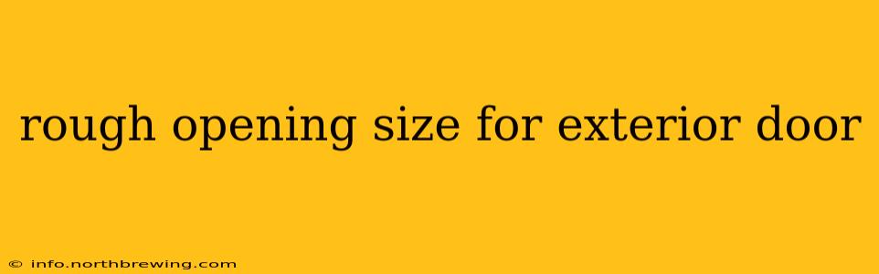 rough opening size for exterior door