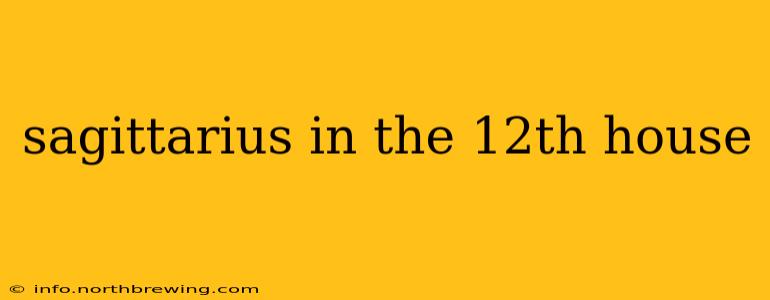 sagittarius in the 12th house