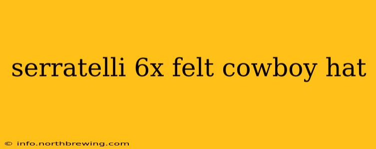 serratelli 6x felt cowboy hat